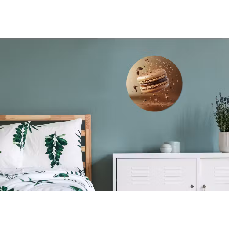Wandcirkel - Aluminium - Chocolade - Macarons - Eten - Snoep — 4