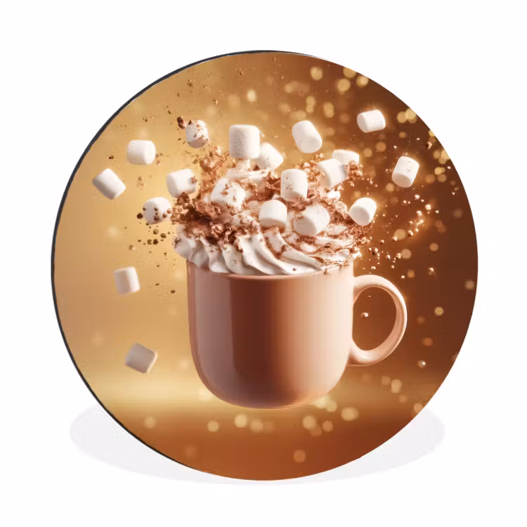 Wandcirkel - Aluminium - Chocomelk - Drinken - Warm - Bruin — 1