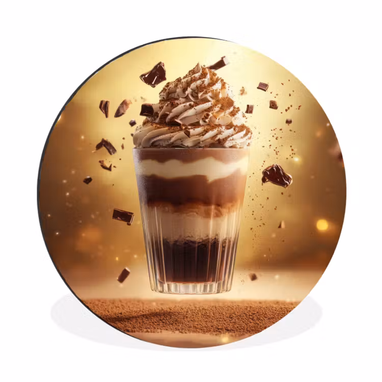 Wandcirkel - Aluminium - Dessert - Chocolade - Zoet - Eten — 1