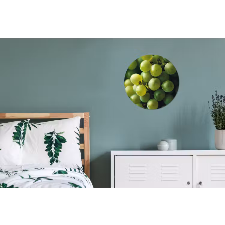 Wandcirkel - Aluminium - Druiven - Tros - Groen — 4