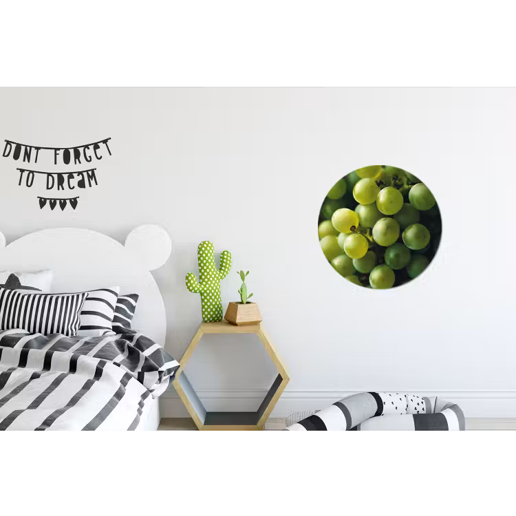 Wandcirkel - Aluminium - Druiven - Tros - Groen — 5