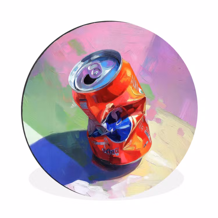 Wandcirkel - Aluminium - Frisdrank - Blik - Paars — 1
