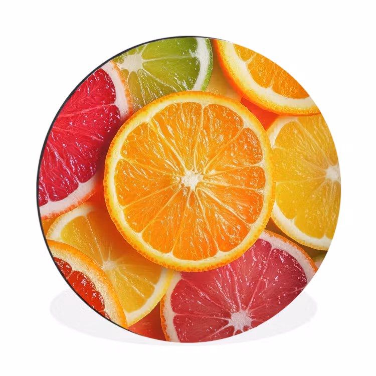 Wandcirkel - Aluminium - Fruit - Kleurrijk - Close up — 1