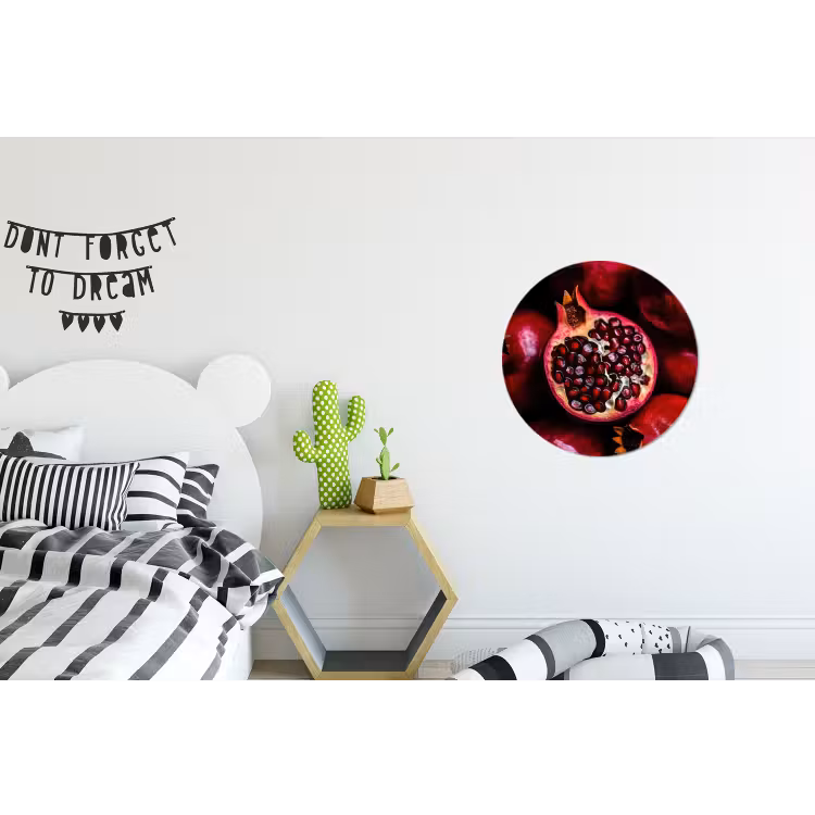 Wandcirkel - Aluminium - Granaatappel - Rood - Fruit — 5