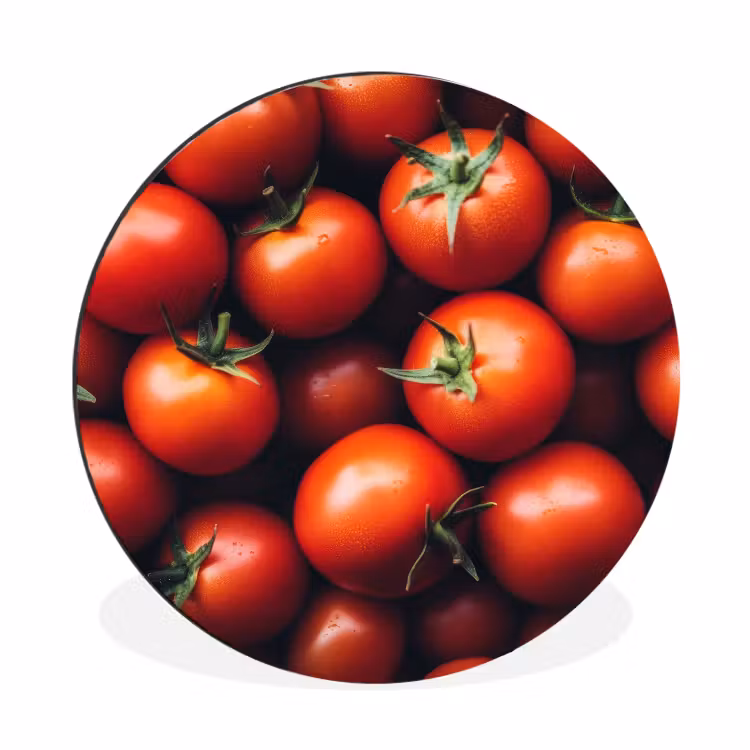 Wandcirkel - Aluminium - Groente - Rood - Tomaten — 1