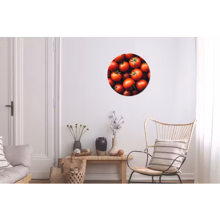 Wandcirkel - Aluminium - Groente - Rood - Tomaten — 2