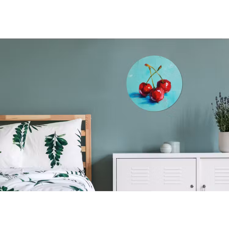 Wandcirkel - Aluminium - Kersen - Rood - Drie - Geverfd — 4
