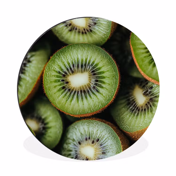 Wandcirkel - Aluminium - Kiwi - Fruit - Groen — 1