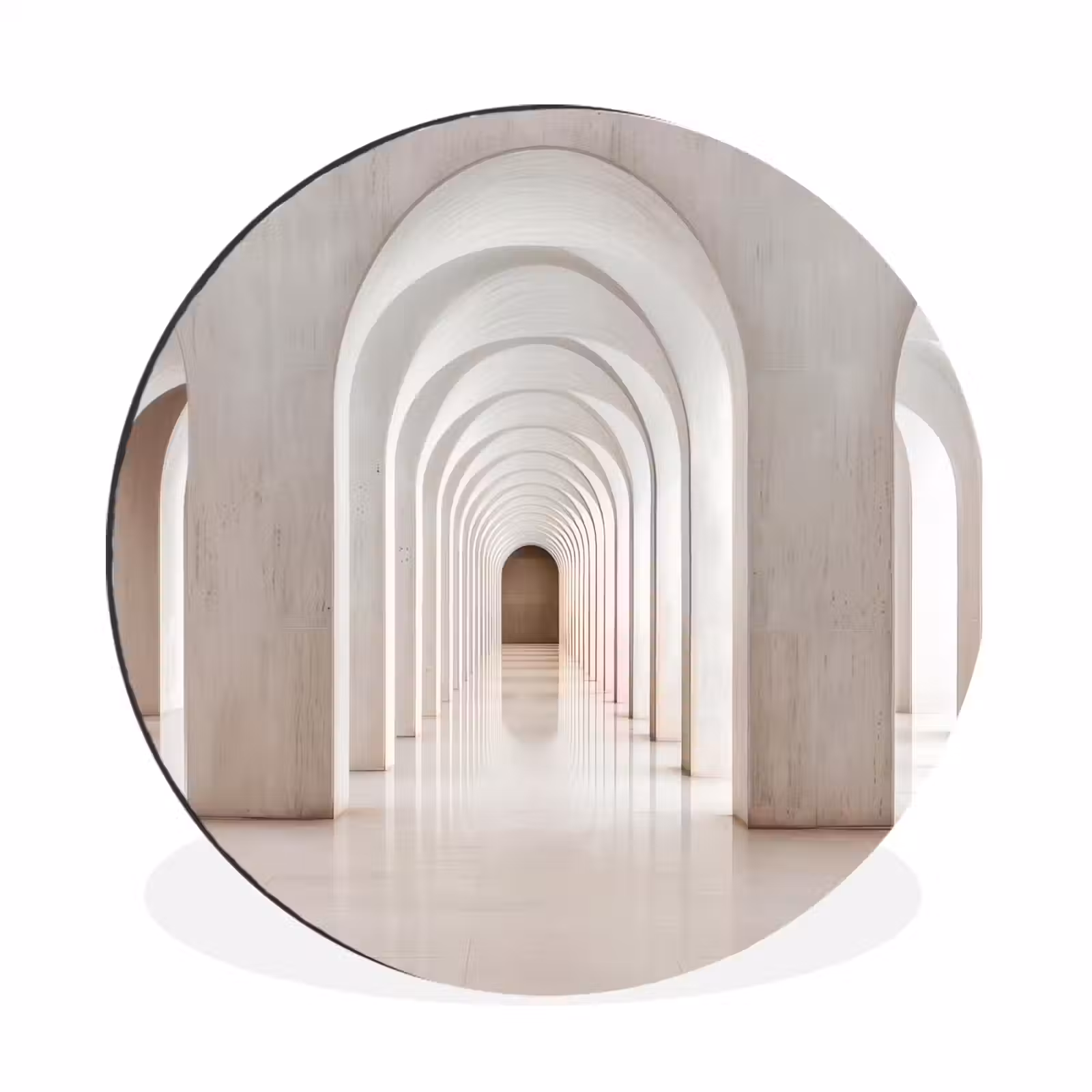 Wandcirkel - Aluminium - Hal - Bogen - Symmetrisch - Modern — 1