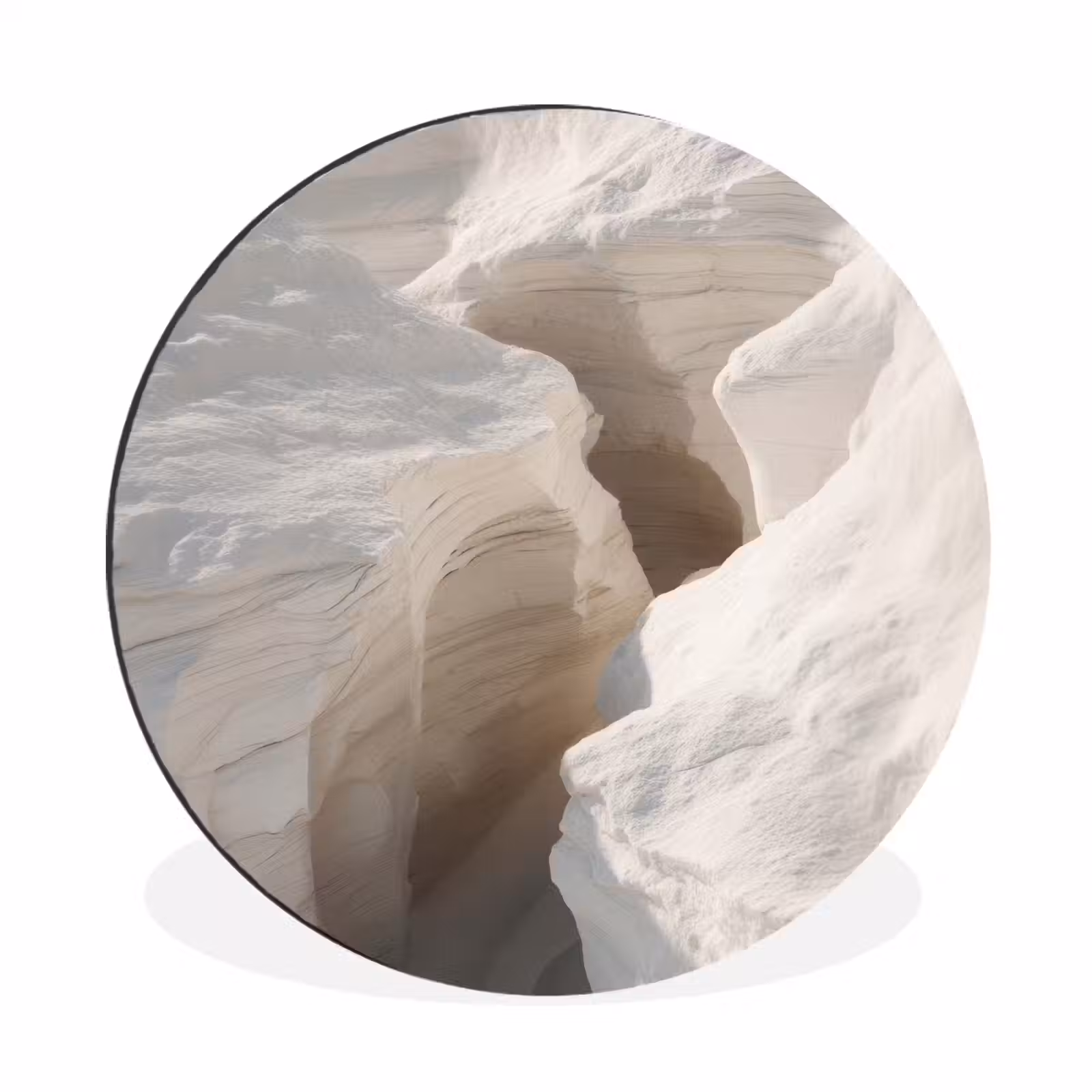 Wandcirkel - Aluminium - Kloof - Wit - Sneeuw — 1