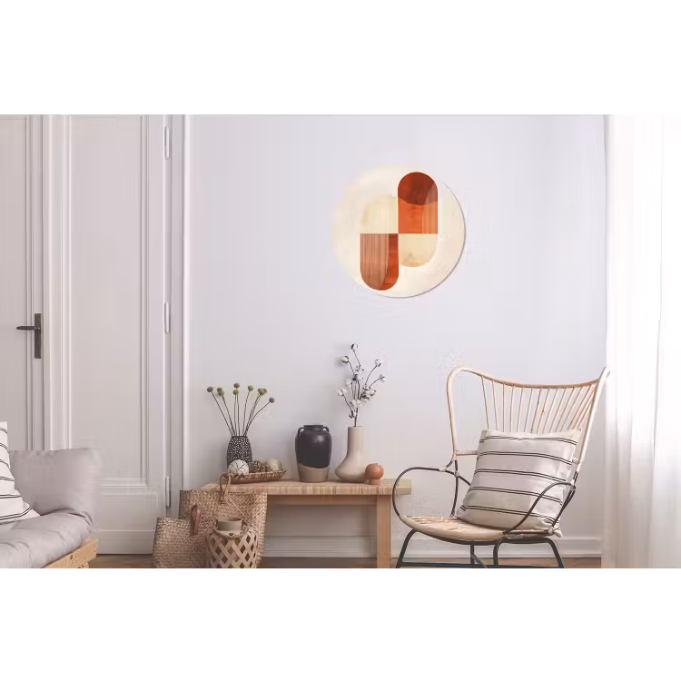 Wandcirkel - Aluminium - Bogen - Beige - Vormen — 2