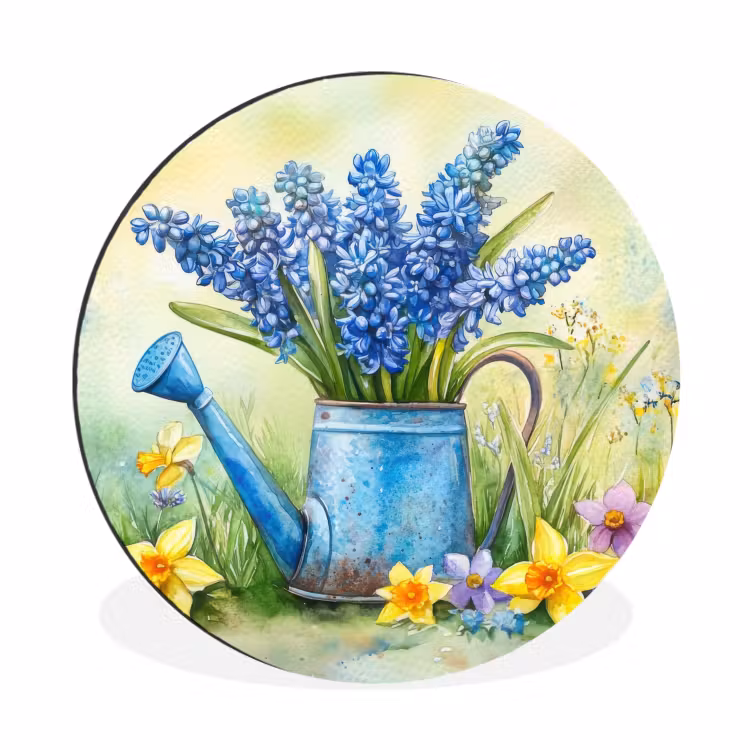 Wandcirkel - Aluminium - Gieter - Lavendel - Bloesems — 1