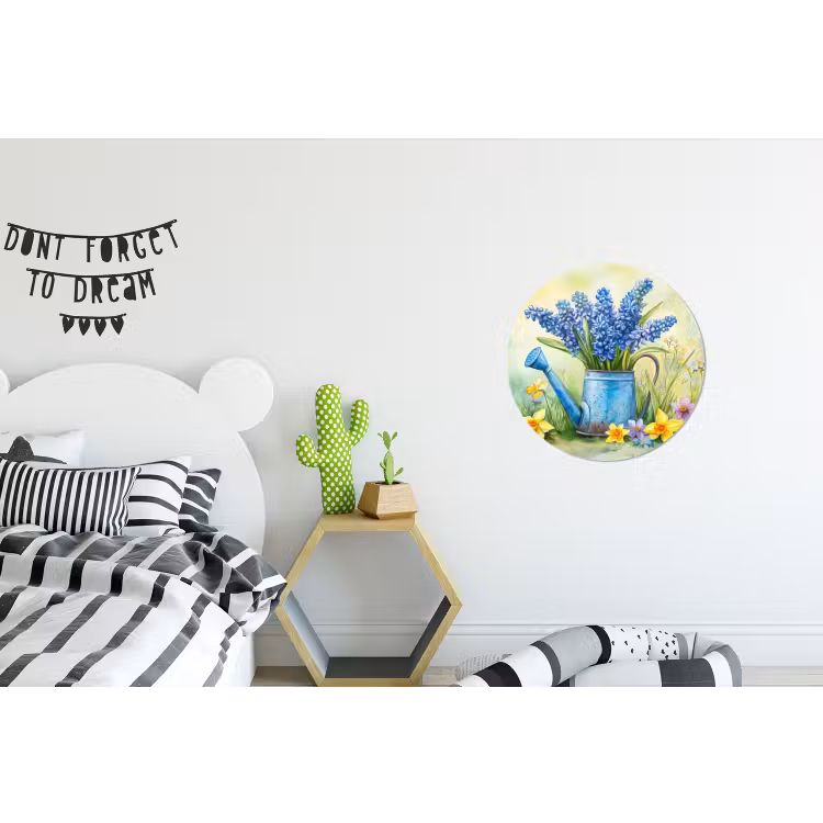 Wandcirkel - Aluminium - Gieter - Lavendel - Bloesems — 5