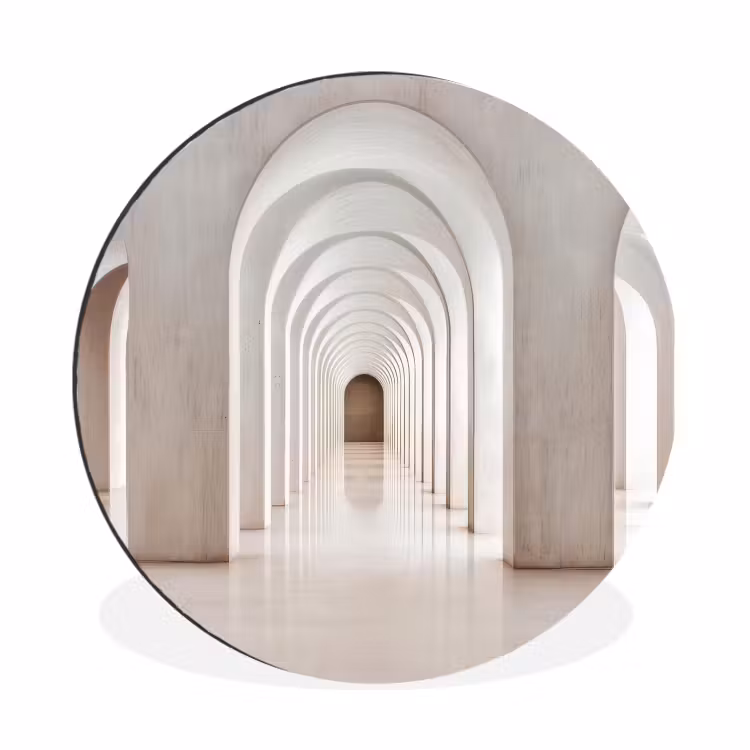 Wandcirkel - Aluminium - Hal - Bogen - Symmetrisch - Modern — 1
