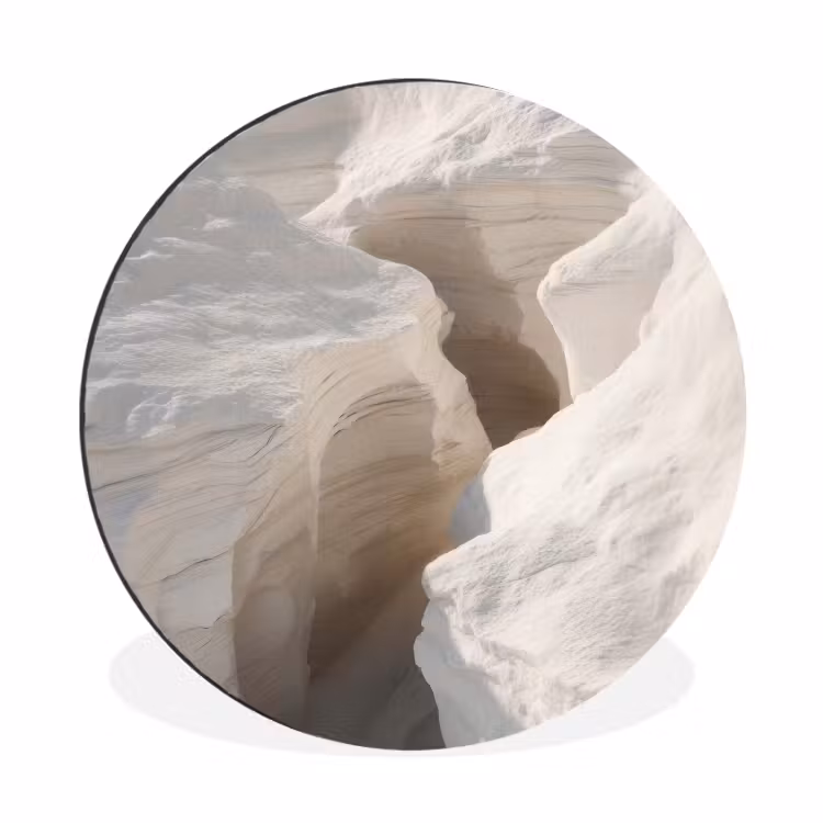 Wandcirkel - Aluminium - Kloof - Wit - Sneeuw — 1