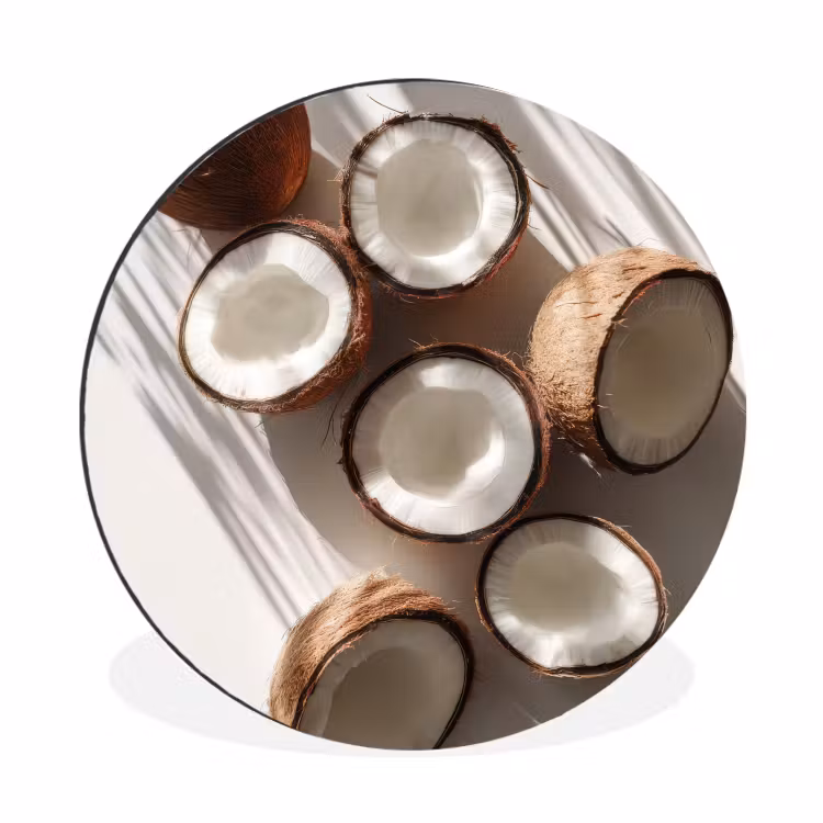 Wandcirkel - Aluminium - Kokosnoten - Bruin - Shaduw — 1
