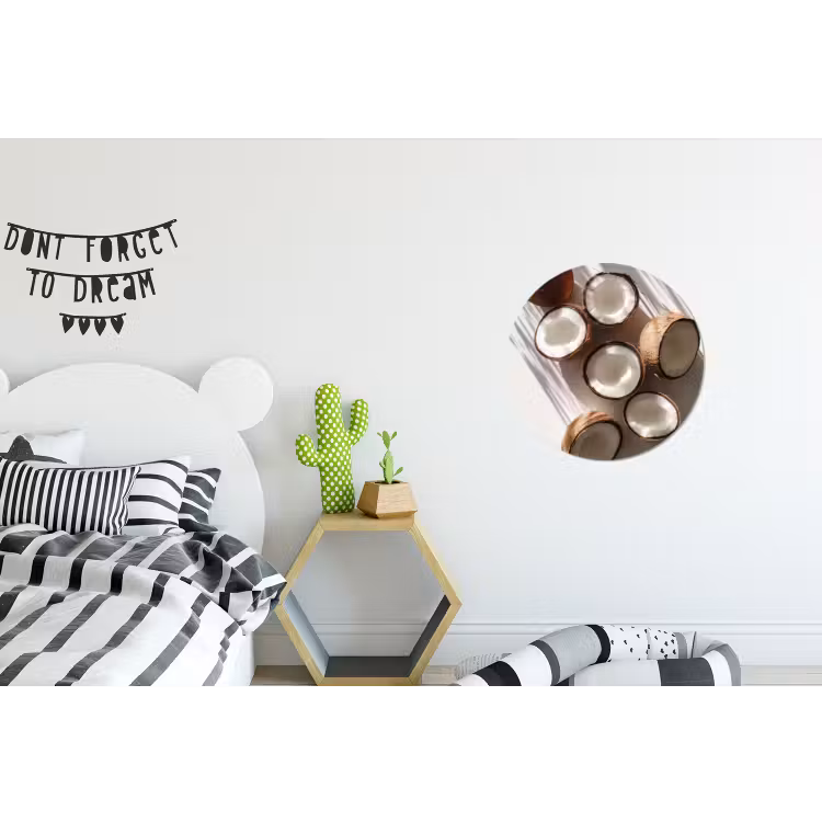 Wandcirkel - Aluminium - Kokosnoten - Bruin - Shaduw — 5