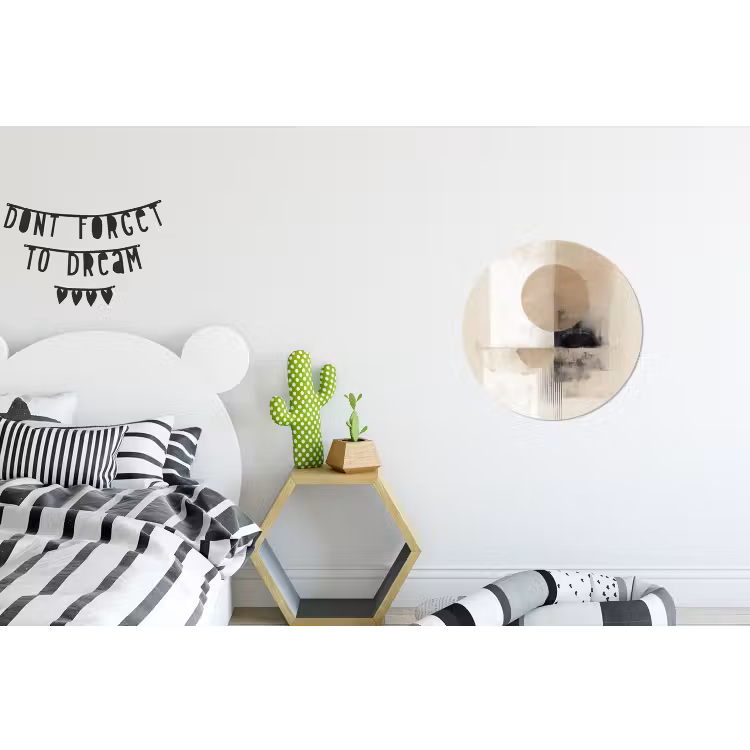 Wandcirkel - Aluminium - Cirkel - Compositie - Diepte - Beige — 5