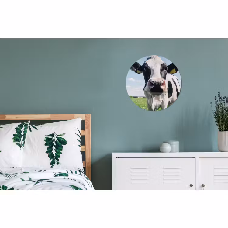 Wandcirkel - Aluminium - Koe - Weiland - Natuur - Dieren - Gras — 4