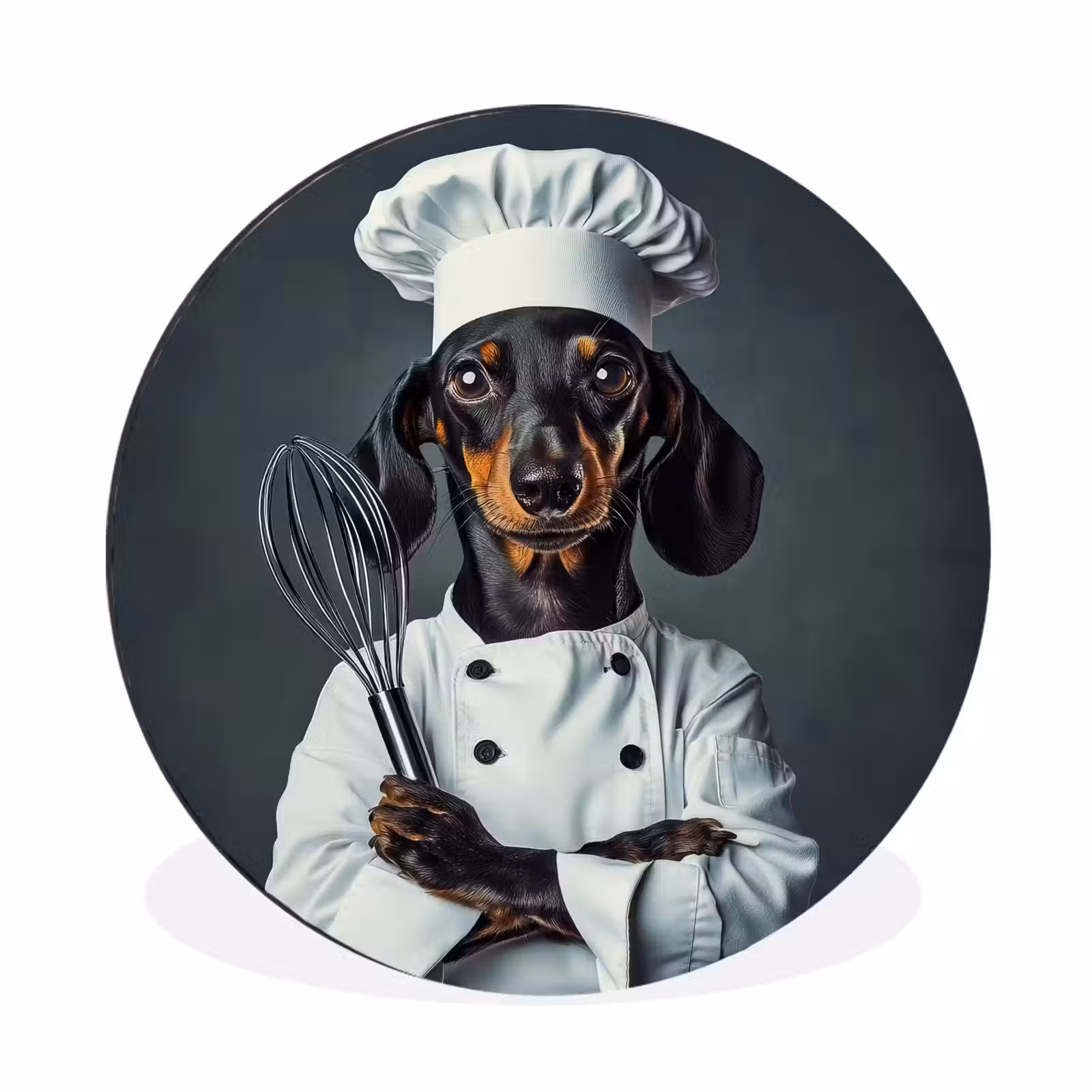 Wandcirkel - Aluminium - Hond - Garde - Kok — 1
