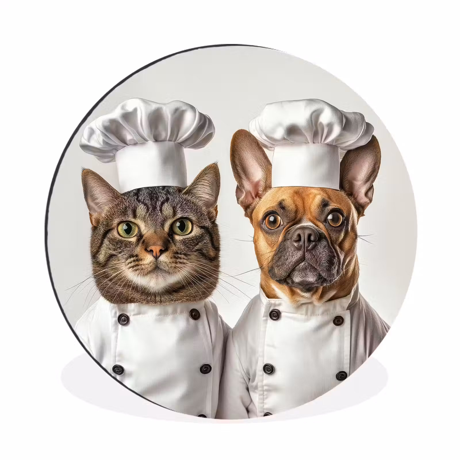 Wandcirkel - Aluminium - Kat - Hond - Kokskleding — 1