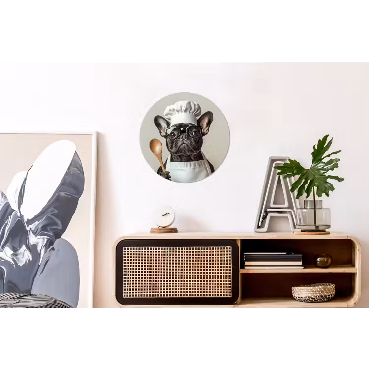 Wandcirkel - Aluminium - Bril - Hond - Kok — 3