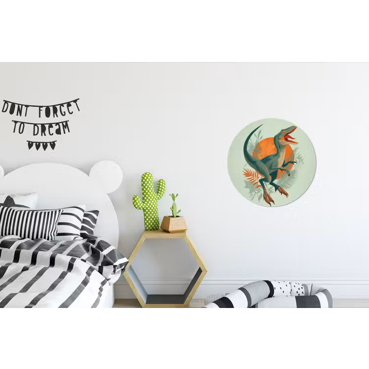 Wandcirkel - Aluminium - Dino - Bladeren - Grafisch - Groen — 5