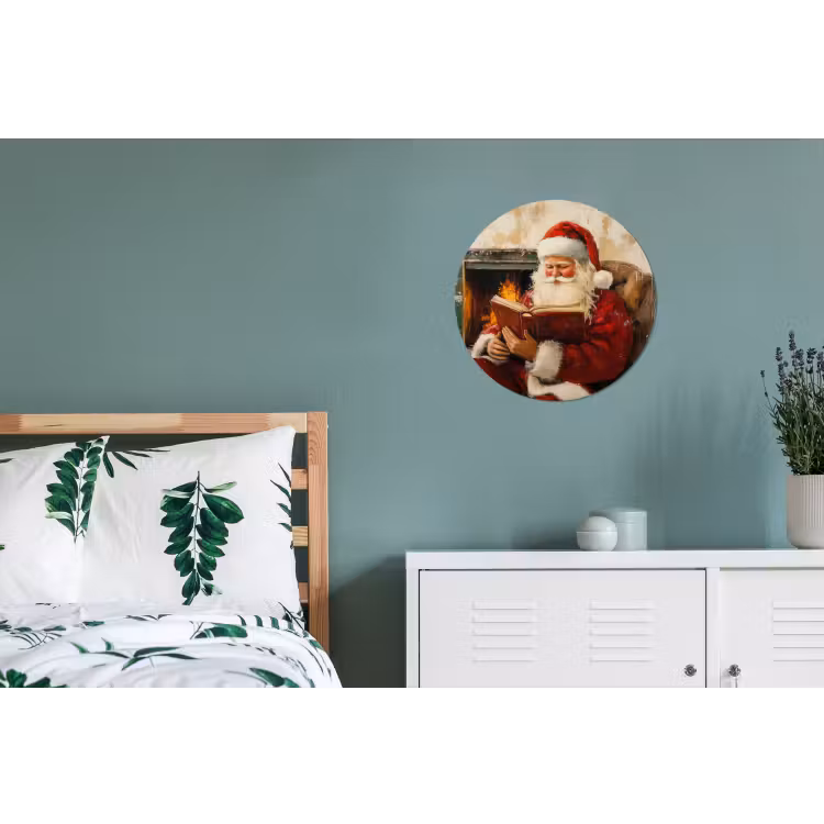 Wandcirkel - Aluminium - Kerst - Kerstman - Winter - Open Haard — 4