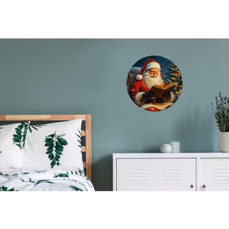 Wandcirkel - Aluminium - Kerstman - Kerst - Winter - Kerstboom — 4
