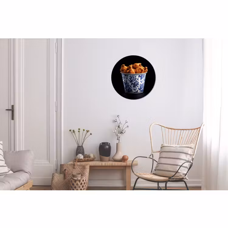 Wandcirkel - Aluminium - Kip - Bucket - Delfts blauw - Lekker — 2
