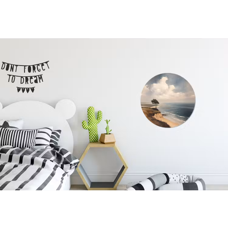 Wandcirkel - Aluminium - Klif - Zee - Boom — 5