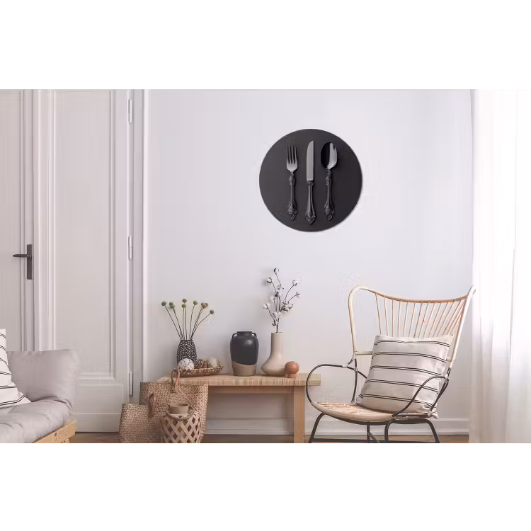Wandcirkel - Aluminium - Bestek - Zwart — 2