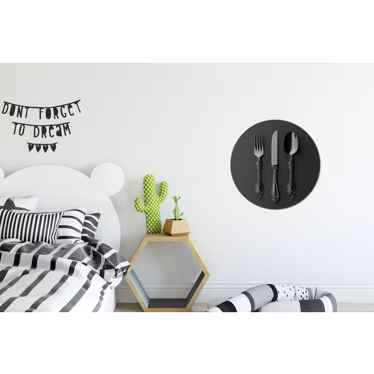 Wandcirkel - Aluminium - Bestek - Zwart — 5