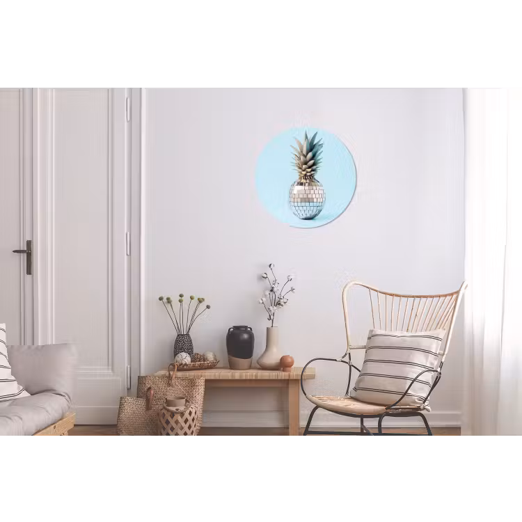Wandcirkel - Aluminium - Blauw - Ananas - Disco - Discobal — 2
