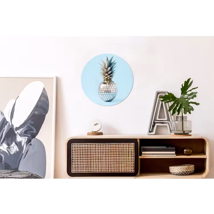 Wandcirkel - Aluminium - Blauw - Ananas - Disco - Discobal — 3