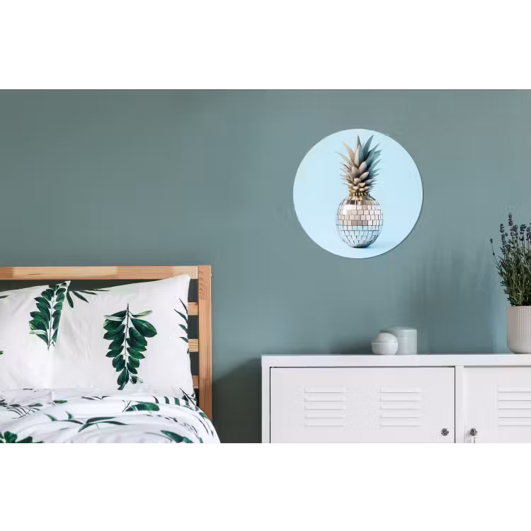 Wandcirkel - Aluminium - Blauw - Ananas - Disco - Discobal — 4