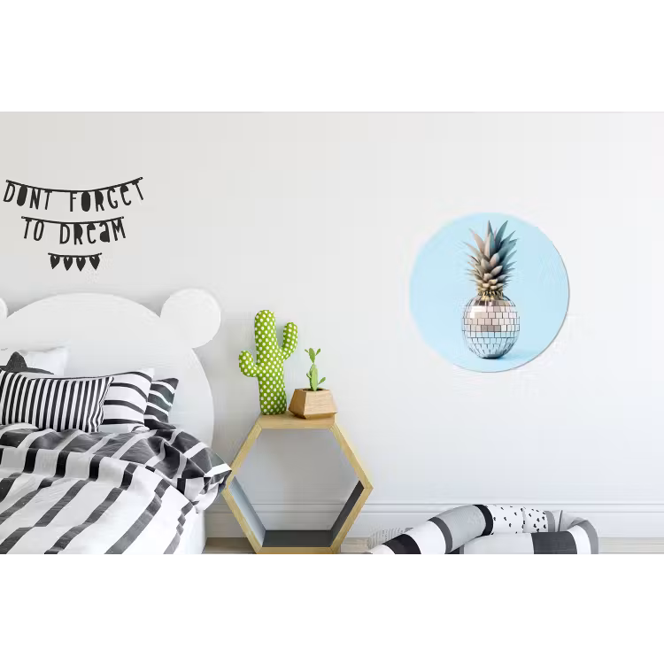 Wandcirkel - Aluminium - Blauw - Ananas - Disco - Discobal — 5