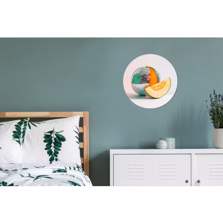 Wandcirkel - Aluminium - Disco - Discobal - Meloen - Pastel — 4