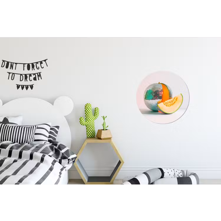Wandcirkel - Aluminium - Disco - Discobal - Meloen - Pastel — 5
