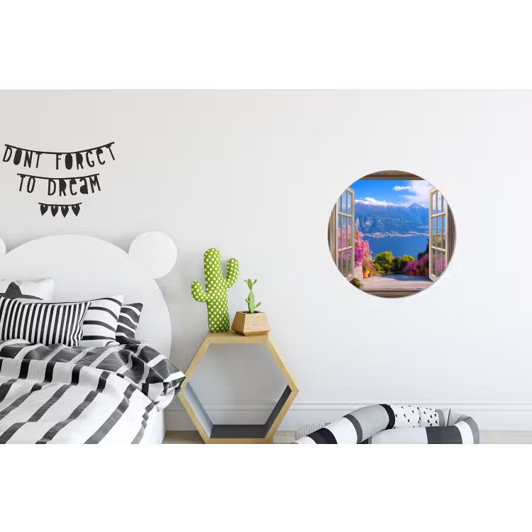 Wandcirkel - Aluminium - Doorkijk - Berg - Landschap - Uitzicht - Meer — 5