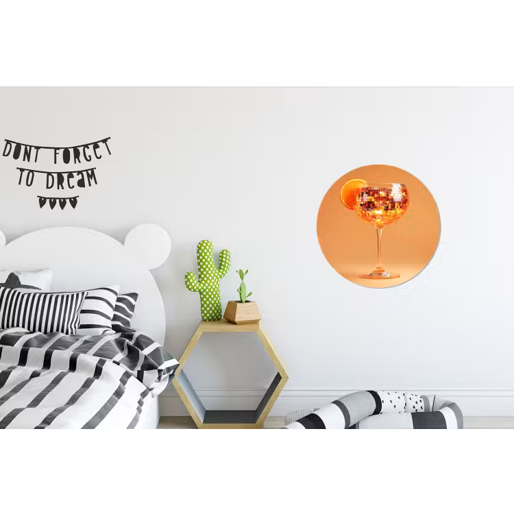 Wandcirkel - Aluminium - Drank - Oranje - Glitter - Disco — 5