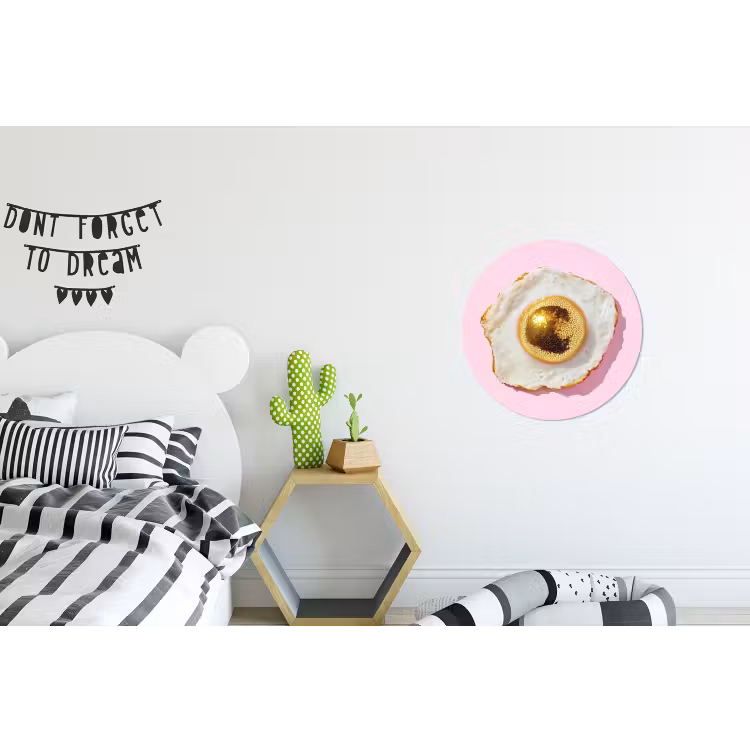 Wandcirkel - Aluminium - Ei - Disco - Ontbijt - Glitter — 5