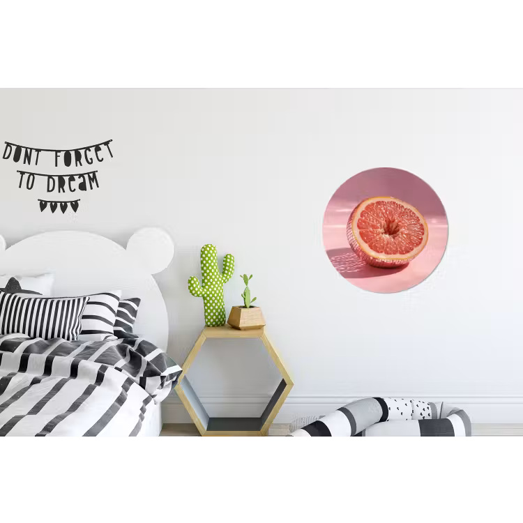 Wandcirkel - Aluminium - Grapefruit - Roze - Disco - Shiny — 5