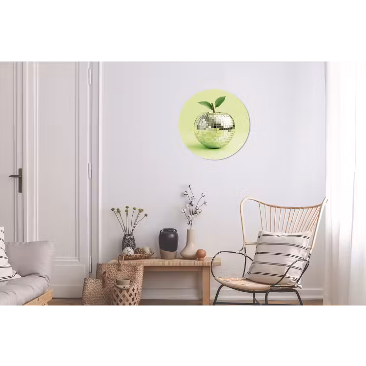 Wandcirkel - Aluminium - Groen - Disco - Decoratie - Appel — 2