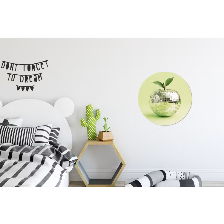 Wandcirkel - Aluminium - Groen - Disco - Decoratie - Appel — 5