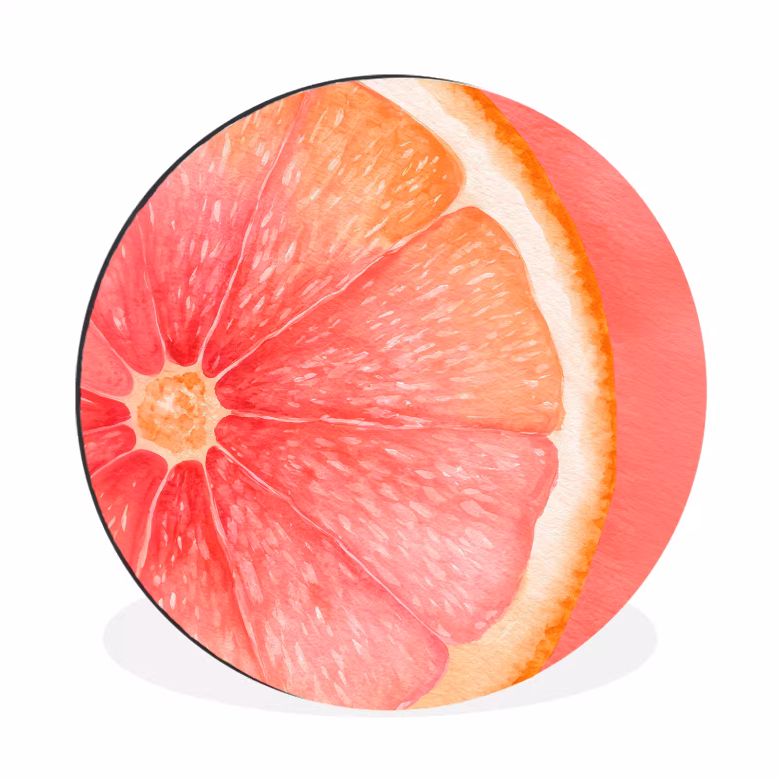 Wandcirkel - Aluminium - Grapefruit - Roze - Levendig — 1
