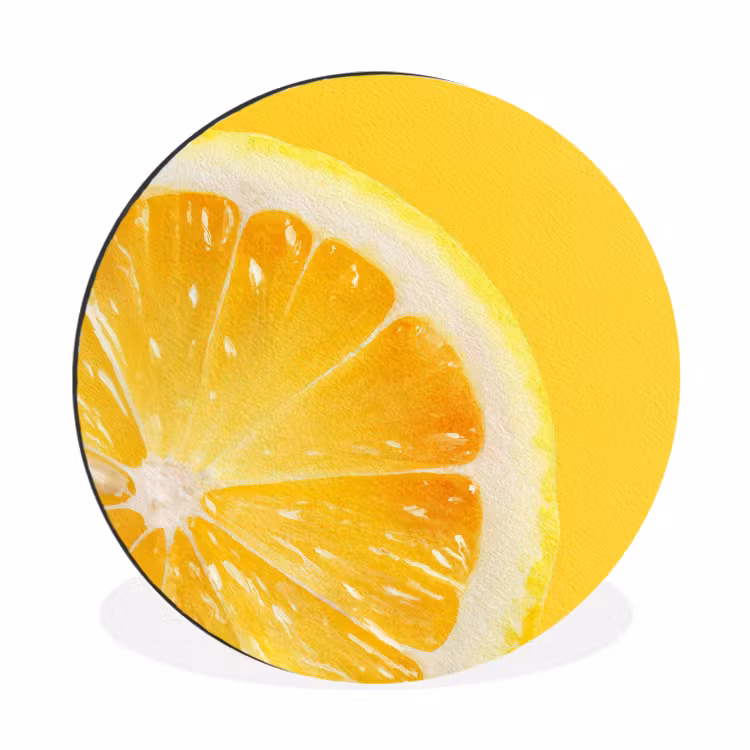 Wandcirkel - Aluminium - Citroen - Geel - Zonnig — 1