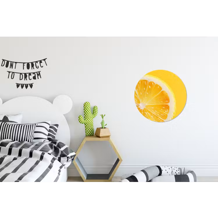Wandcirkel - Aluminium - Citroen - Geel - Zonnig — 5