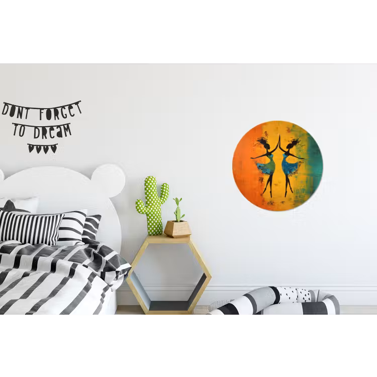 Wandcirkel - Aluminium - Dansen - Vrouwen - Verfstructuur — 5