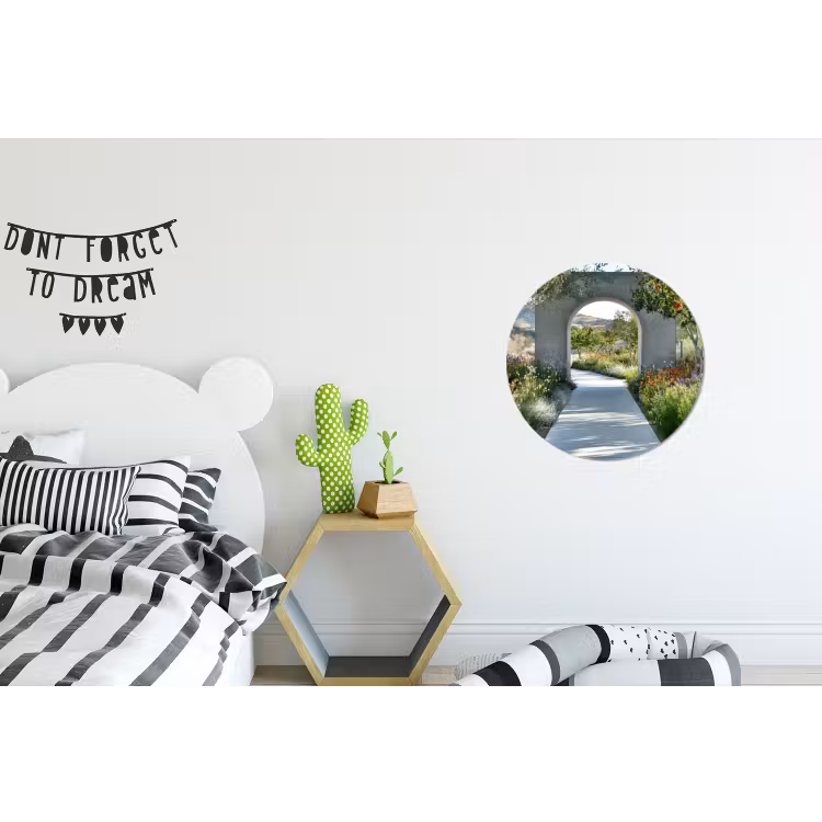 Wandcirkel - Aluminium - Doorkijk - Pad - Beton - Landschap — 5